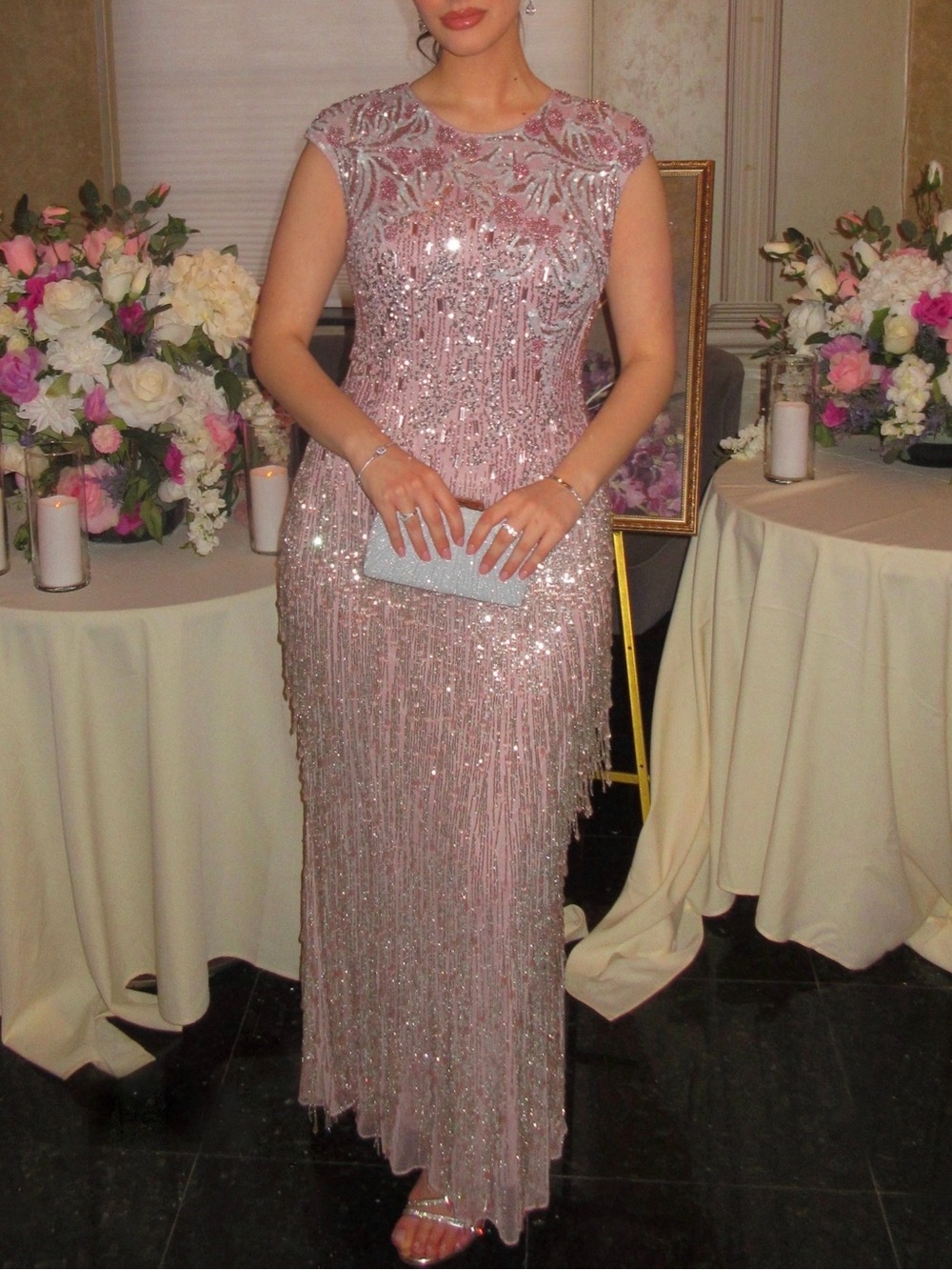 Mac Duggal Lilac Embellished Gown